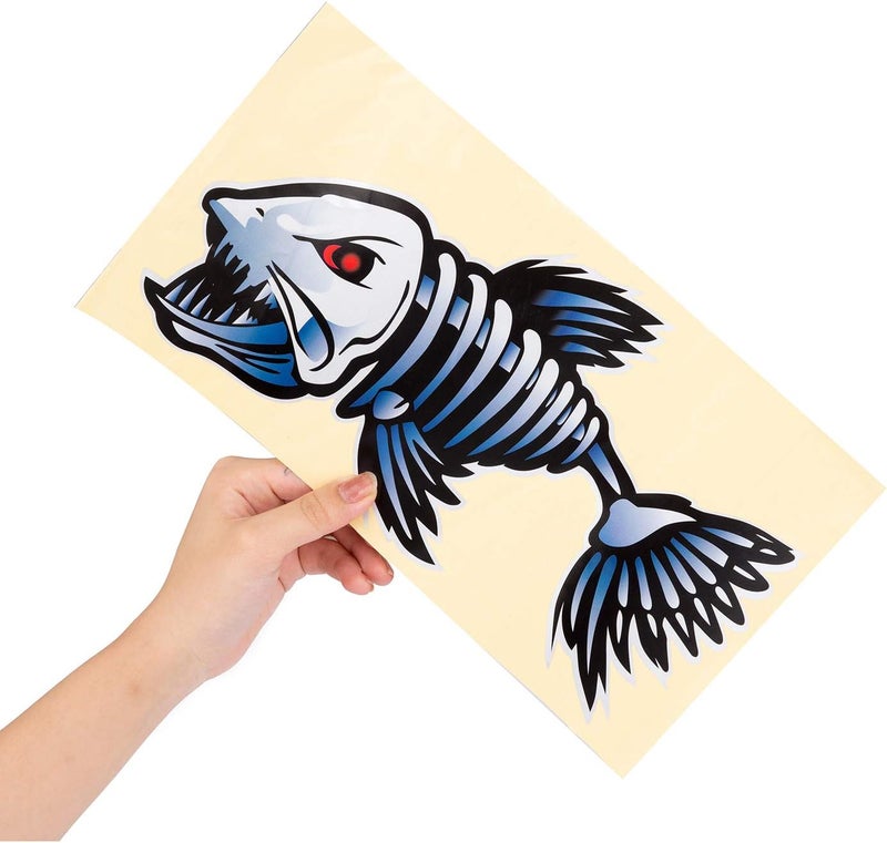 MOOCY Shark Teeth Mouth 2Pcs Stickers, Waterproof PVC Kayak Decals for Canoe Fishing Boat Car Truck Decoration - Image 3